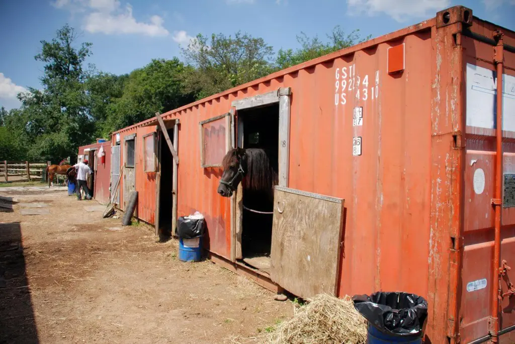 Shipping Containers On A Farm