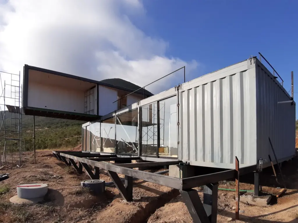 Shipping container summer house construction 2 | shipping containers for sale Shipping Container Summer House Construction