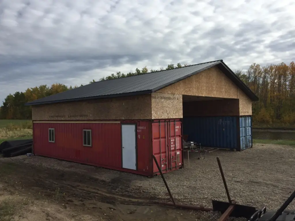 Shipping Containers On A Farm