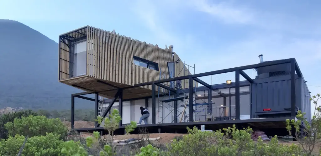 Shipping container summer house construction 3 | shipping containers for sale Shipping Container Summer House Construction